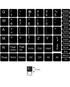 N3 Stickers touches - kit moyen - fond noir - 13:13mm