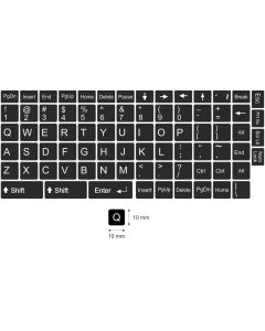 N2 Stickers touches - gros kit - fond noir - 10:10mm