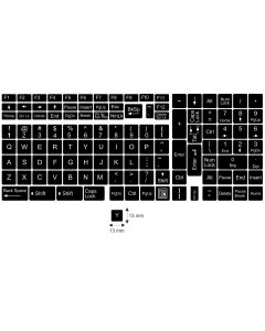 N12 Stickers touches - gros kit - fond noir - 13:13mm