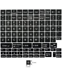 N7 Stickers touches - gros kit - fond noir - 13:13mm