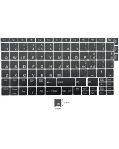 N9 Stickers touches - Italien - gros kit - fond noir - 12:12mm