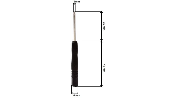 Tournevis plat de 2 mm