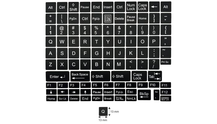 N7 Stickers touches - gros kit - fond noir - 13:13mm